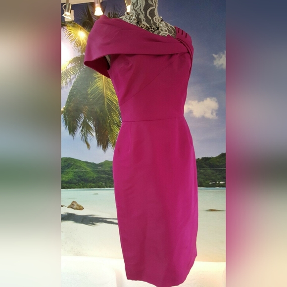 *$3000 OSCAR DE LA RENTA STUNNING RUNWAY PINK SILK DRESS GOWN US 6 - Picture 6 of 13